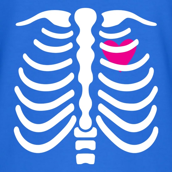 Pink Heart Skeleton t shirt